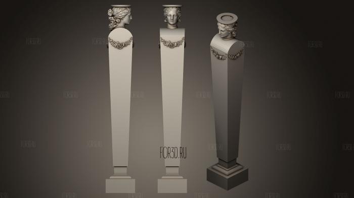 Colonne Art Deco stl model for CNC